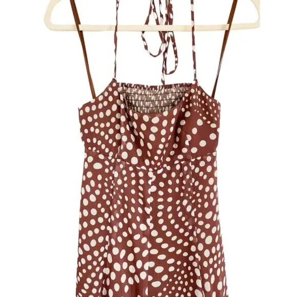 STAUD Florence Dress Clove Wavy Dot - Picture 6 of 8